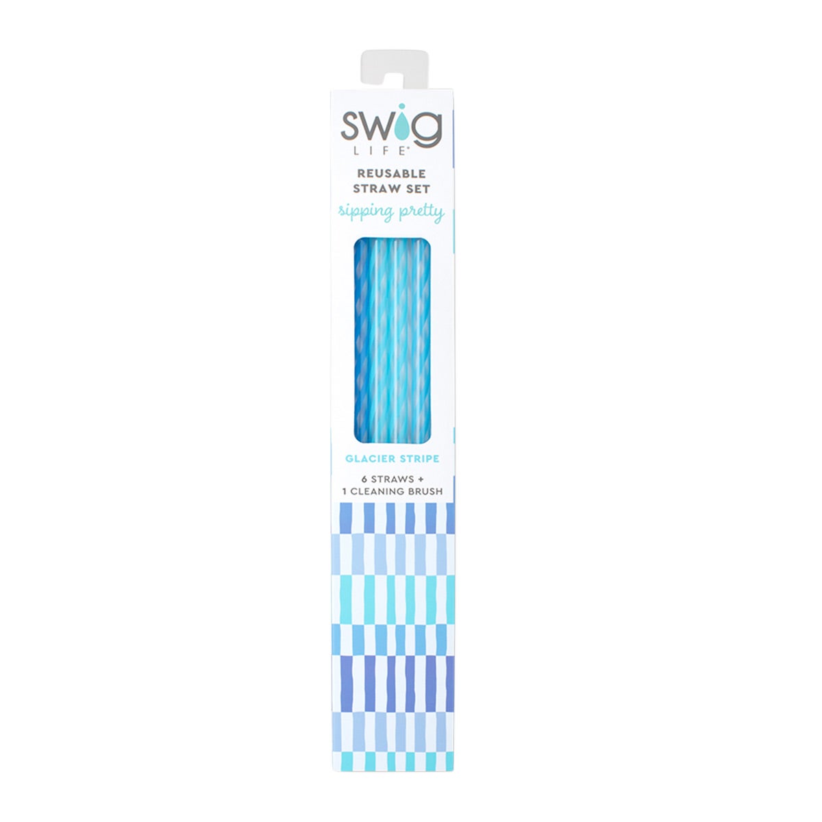 Swig Reusable Straw Set Glacier Stripe