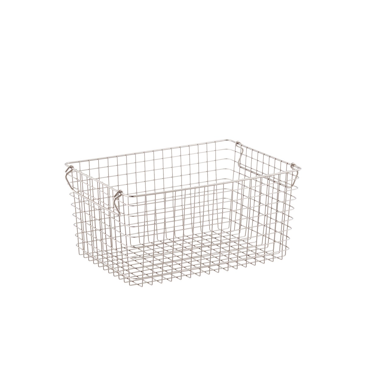 The Container Store Deep Medium Wire Basket Silver
