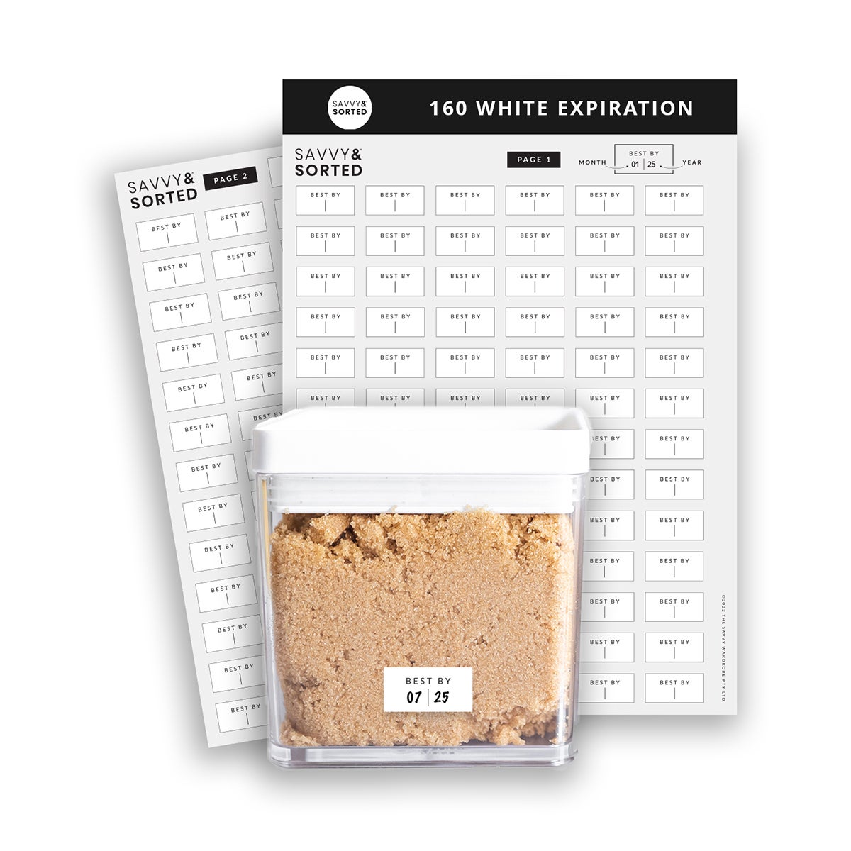 Savvy & Sorted Expiration Labels Pkg/176