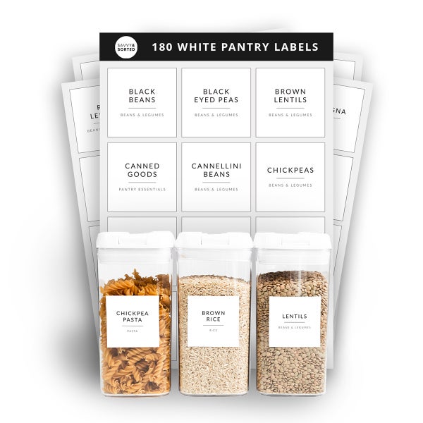 Savvy & Sorted Minimalist Pantry Labels Pkg/180