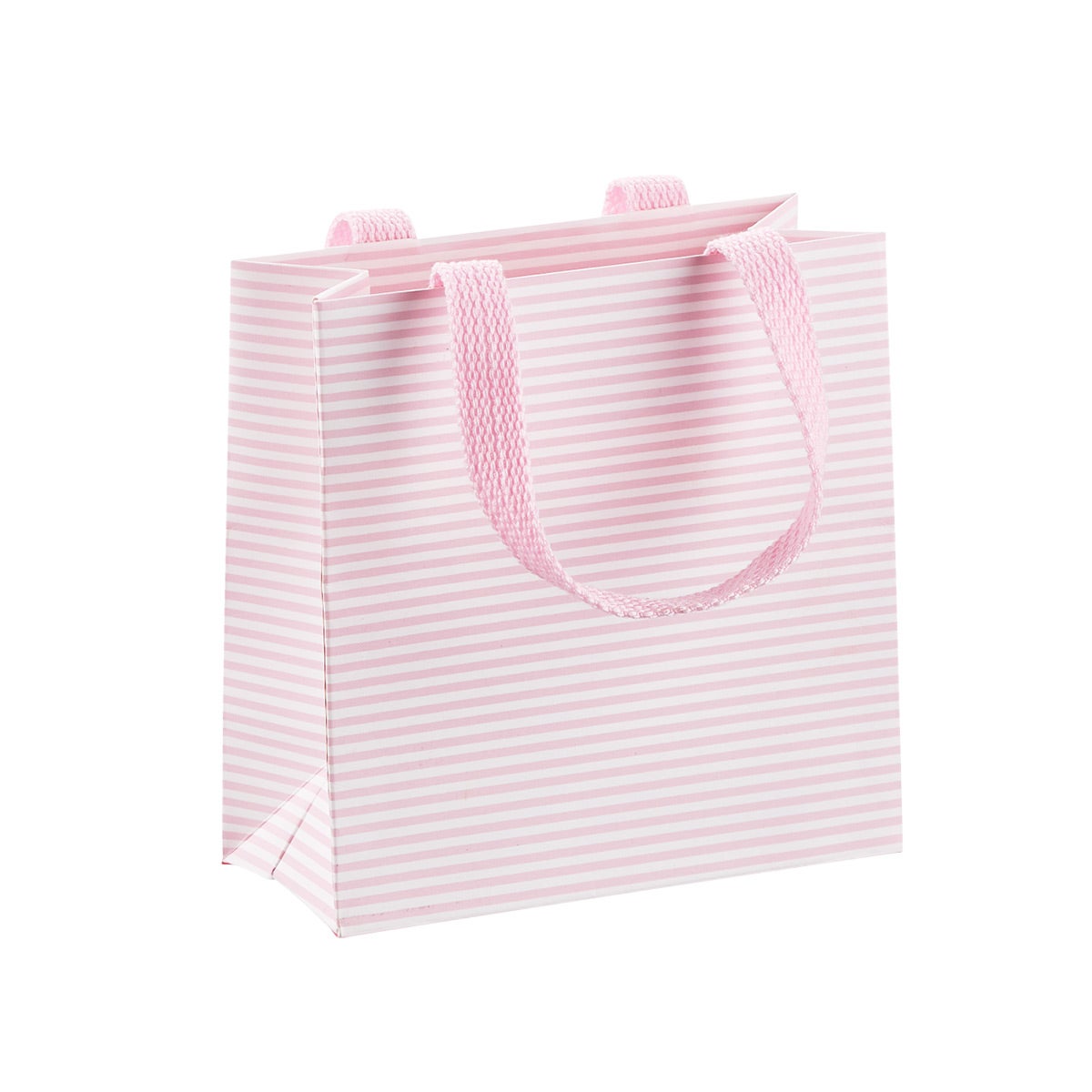 Caspari XSmall Mini Stripe Tote Blush