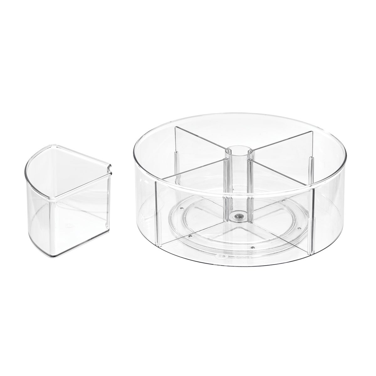 The Home Edit Divided Turntable Clear