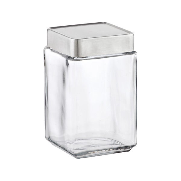 Anchor Hocking Glass & Brushed Aluminum Canisters