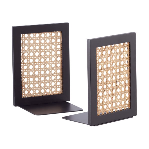 Artisan Rattan Cane Bookends