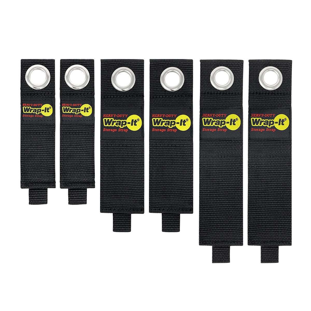 Wrap It Heavy Duty Straps Black Pkg/6
