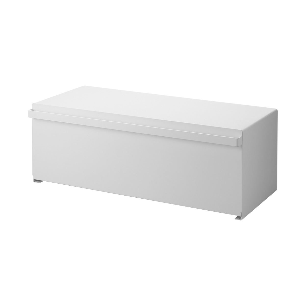 Yamazaki Home Wide Bread Box - Steel White