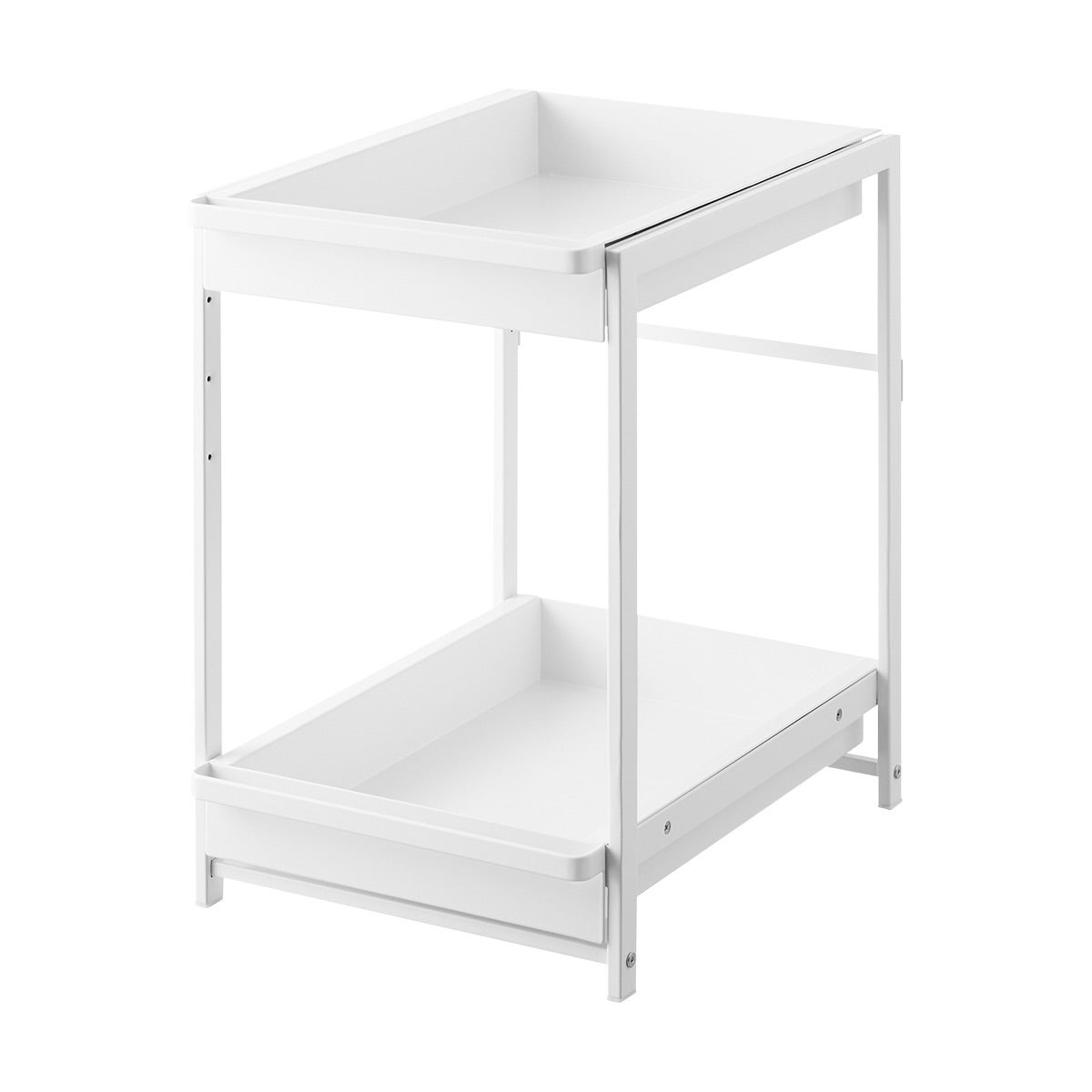 Under-Sink Rack Pull-Out Shelf White