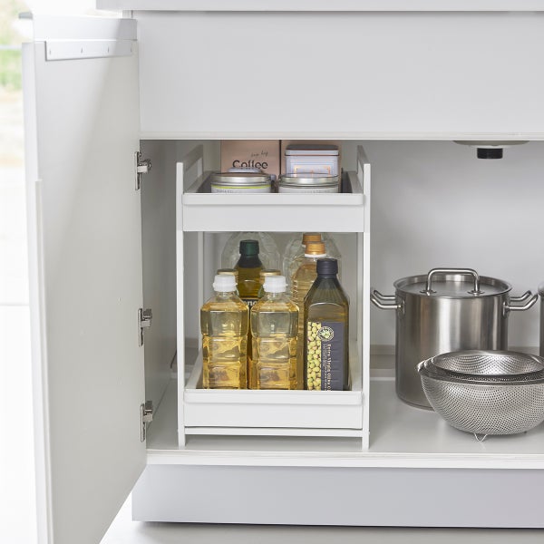 Yamazaki Under-Sink Rack with Pull-Out Shelf | The Container Store
