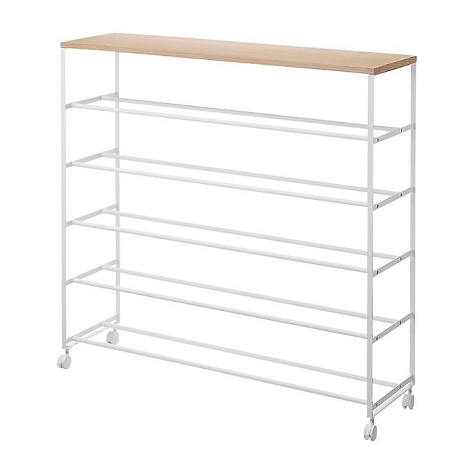Yamazaki Rolling Five-Tier Shoe Rack | The Container Store