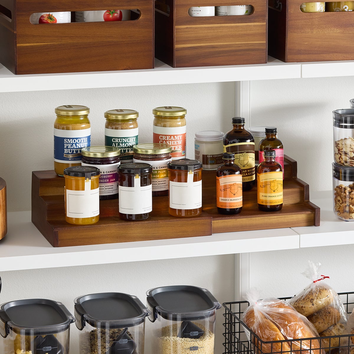 Rowan 3-Tier Acacia Expanding Shelf