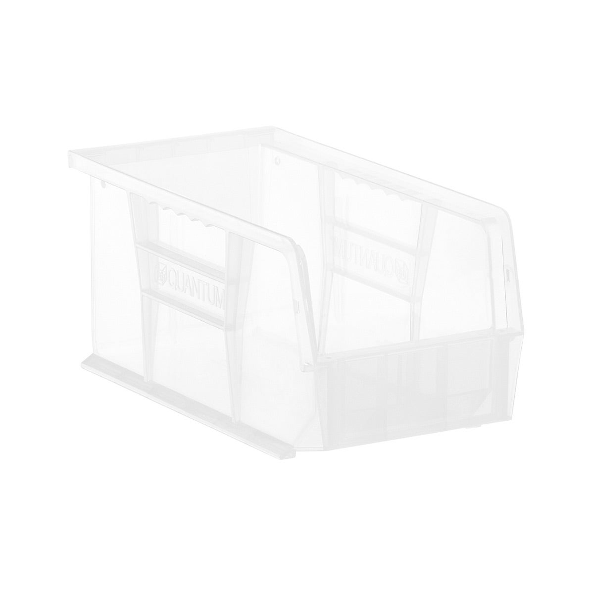 Narrow Stackable Plastic Utility Bin Clear