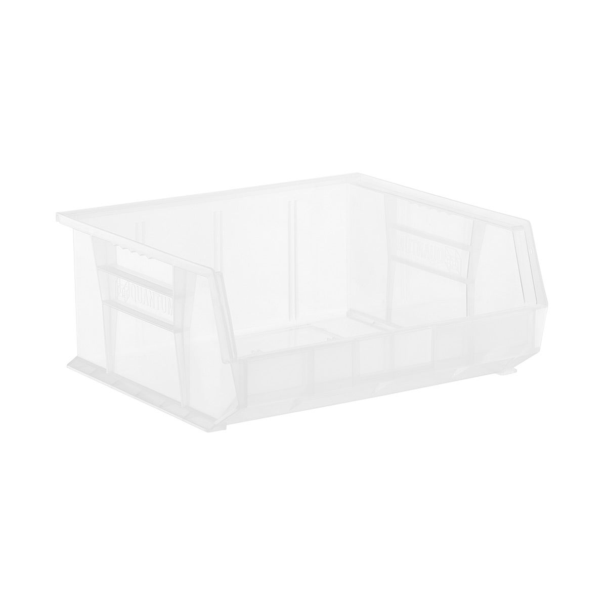 Extra Wide Stackable Plastic Utility Bin Clear