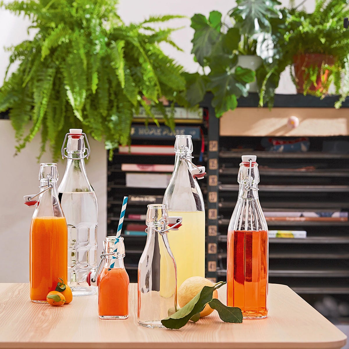 Square Hermetic Glass Bottles