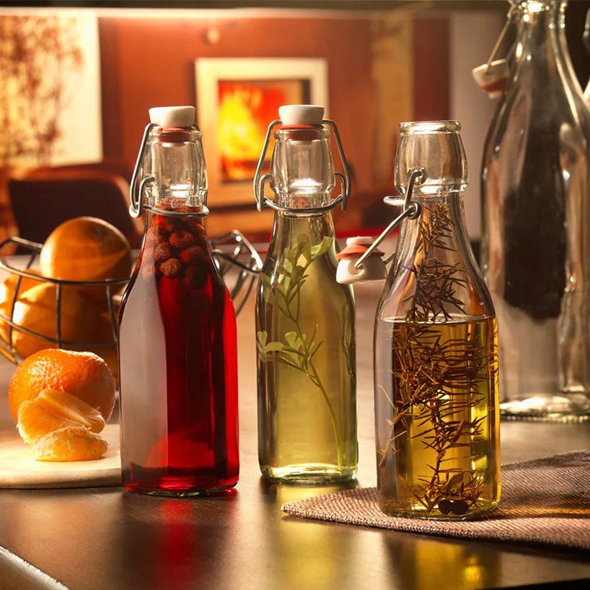 Square Hermetic Glass Bottles