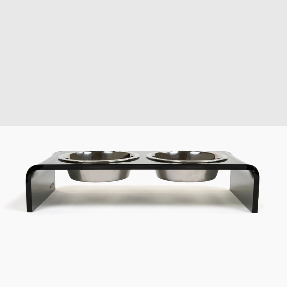 hiddin Small Smoke Grey Double Bowl Silver