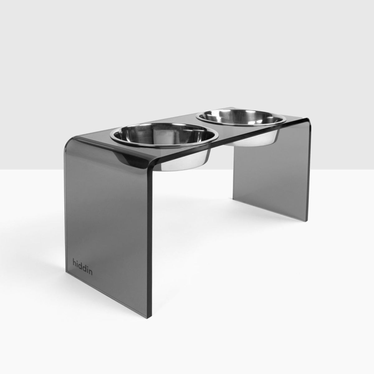 hiddin Tall Smoke Grey Double Bowl Silver