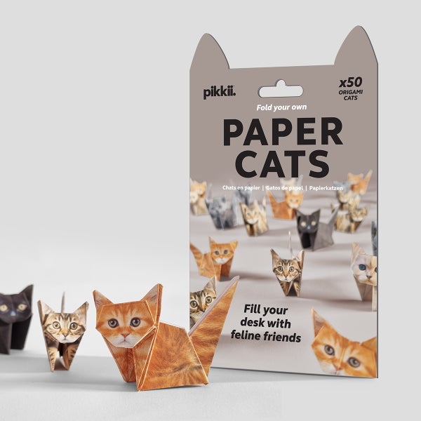 Pikkii Origami Paper Cats Kit Pkg/50