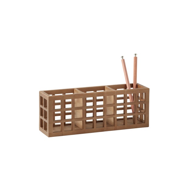 Marie Kondo Shoji Bamboo 3-Section Pen Organizer