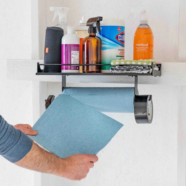 StoreYour Quick Clean Paper Towel Holder and Wall Shelf