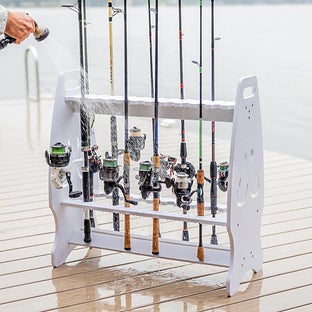 portable fishing rod holder Runner Express Theback of the chair has a built in ruler so you will know if you are meeting localand state regulations QuickLock Rod Holder