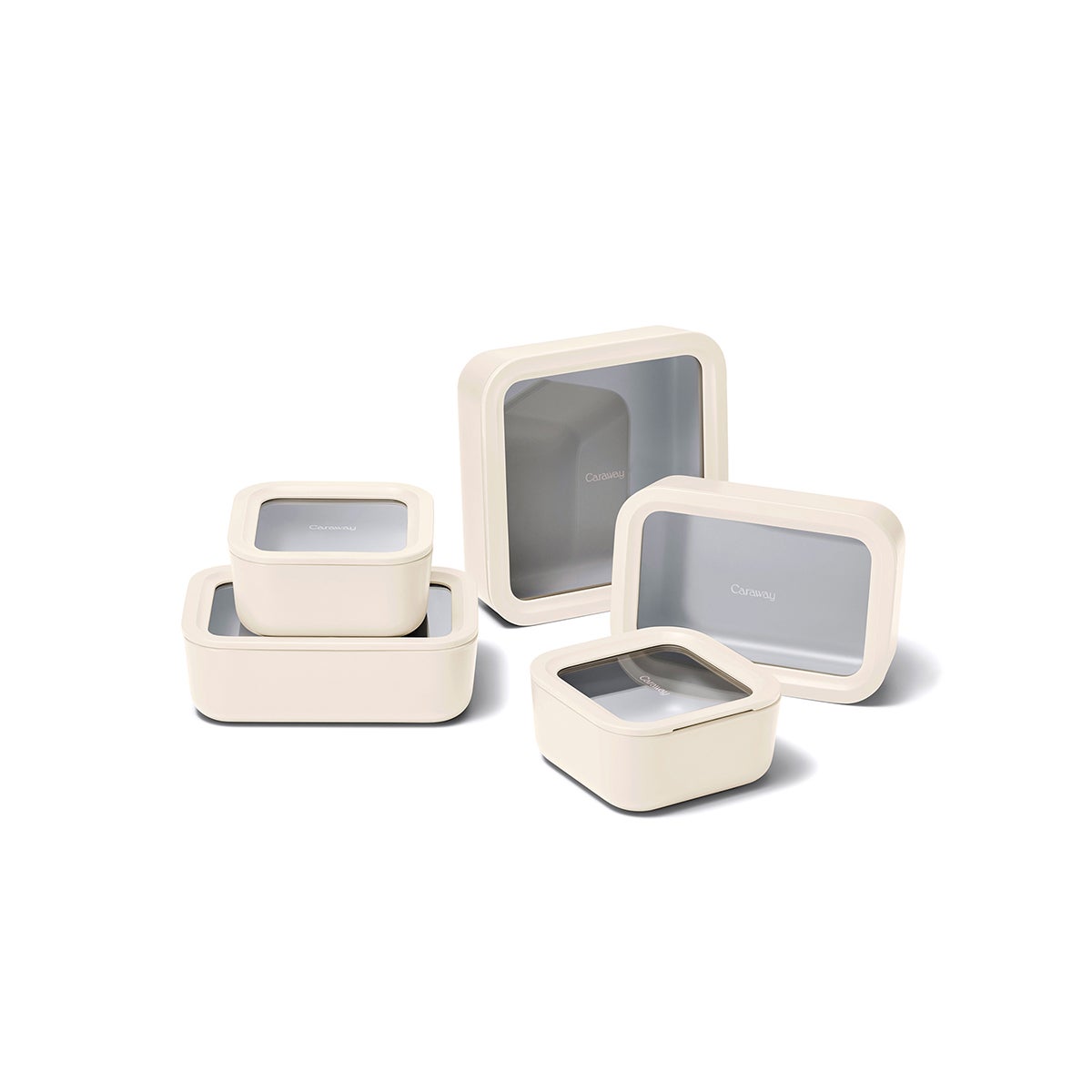 Caraway Home Ceramic Food Storage Cream Set of 13 pc