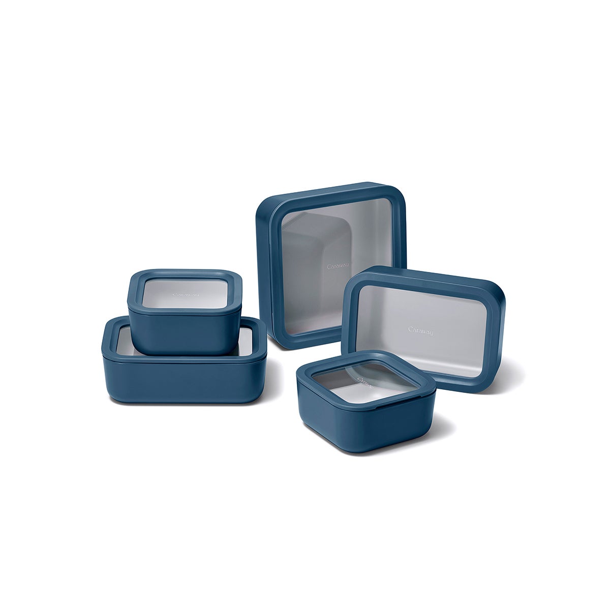 Caraway Home Ceramic Food Storage Navy Set of 13 pc