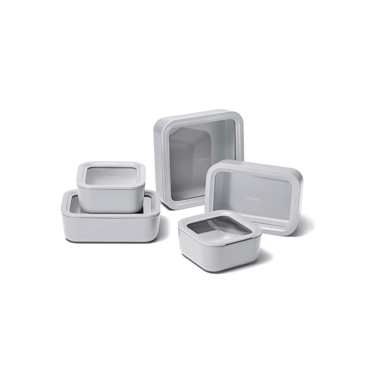 Caraway Home Ceramic Food Storage Grey Set of 13 pc