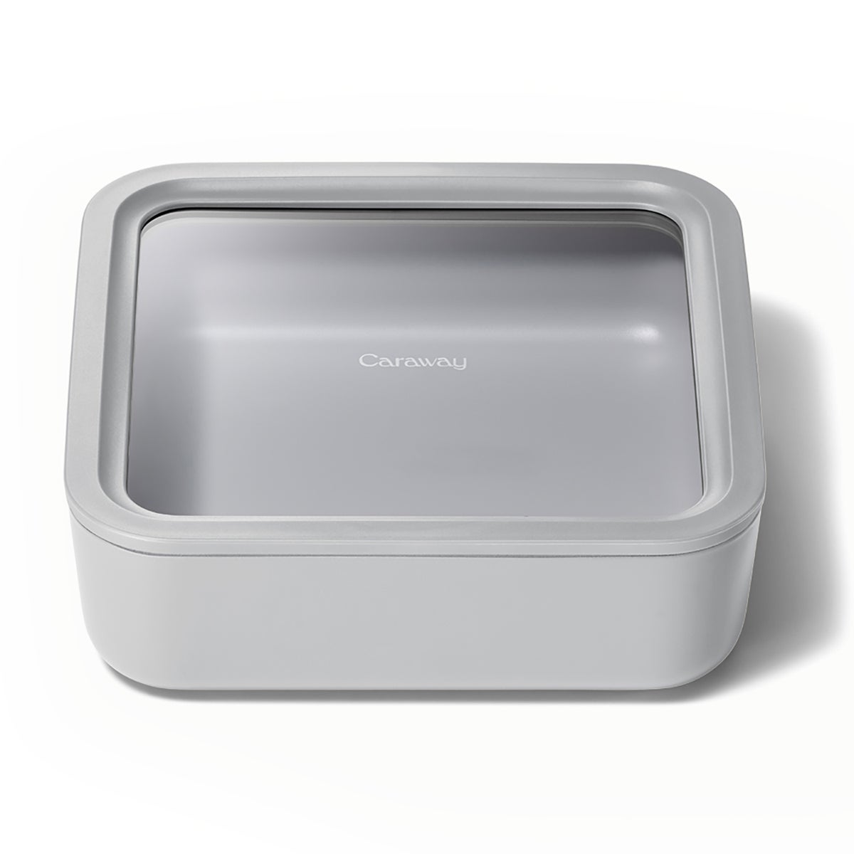 Caraway Home 10 cup Square Glass Food Container Grey