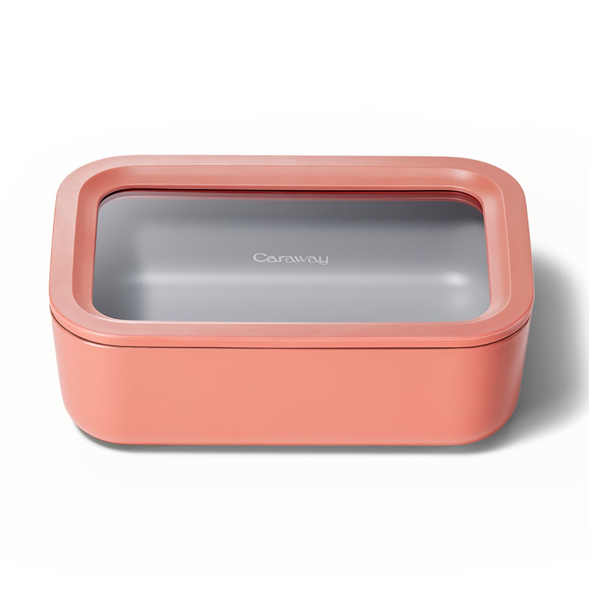 Caraway Home 6.6 cup Glass Food Storage Container Perracotta
