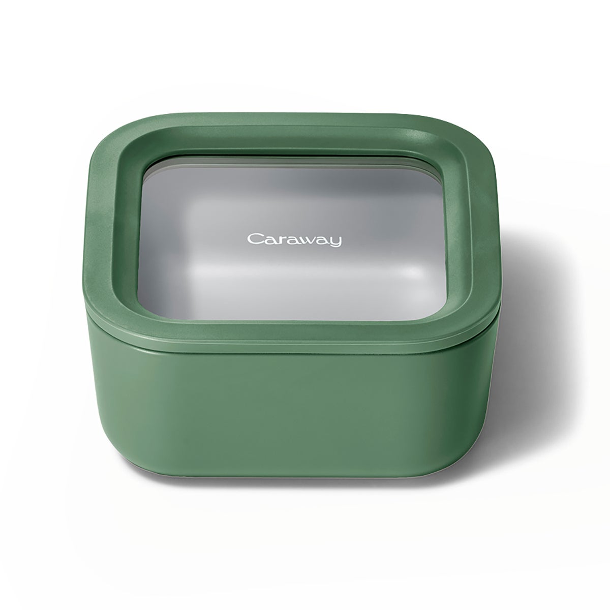 Caraway Home 4.4 cup Glass Food Storage Container Sage