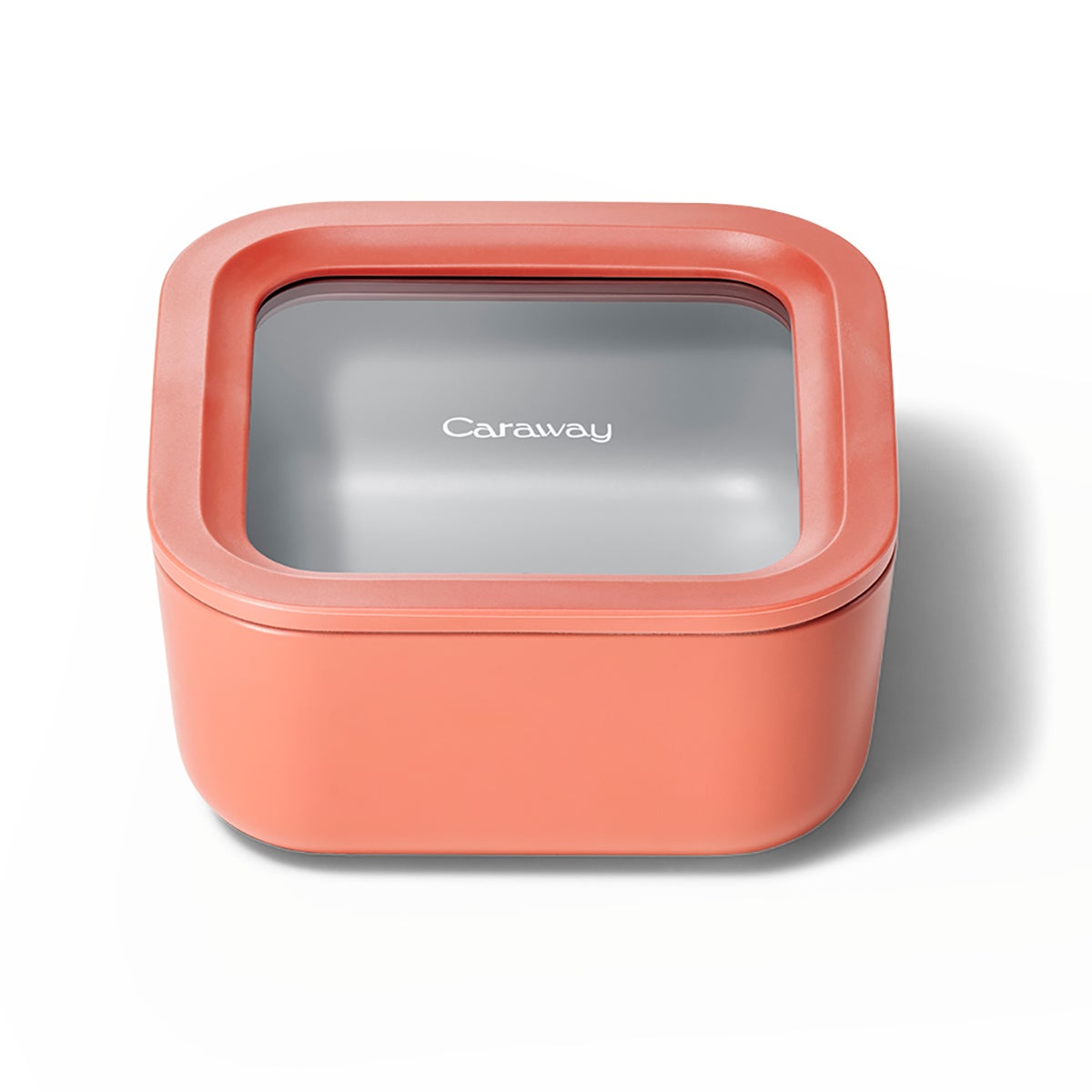 Caraway Home 4.4 cup Glass Food Storage Container Perracotta