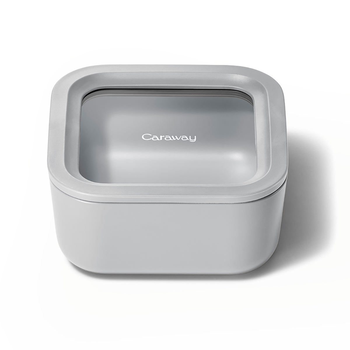 Caraway Home 4.4 cup Glass Food Storage Container Grey