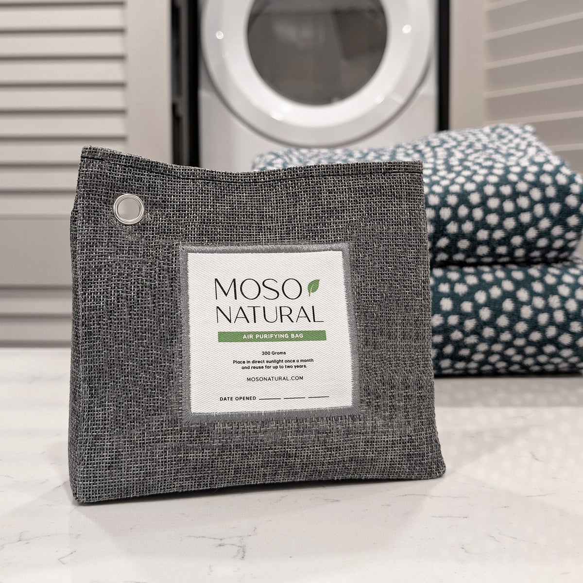 10.6 oz. Moso Bamboo Charcoal Bag Grey
