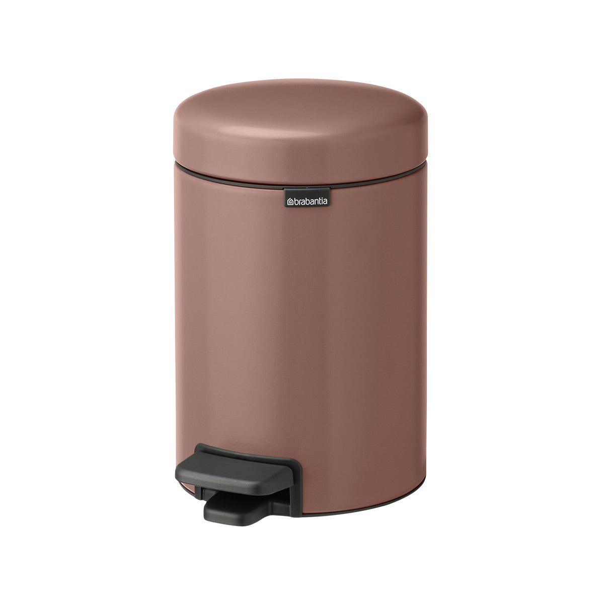 Brabantia 0.8 gal newIcon Step On Trash Can Satin Taupe
