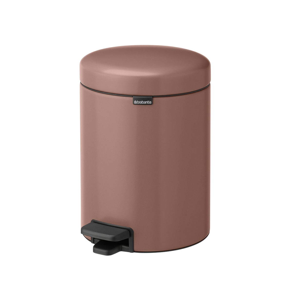 Brabantia 1.3 gal newIcon Step On Trash Can Satin Taupe
