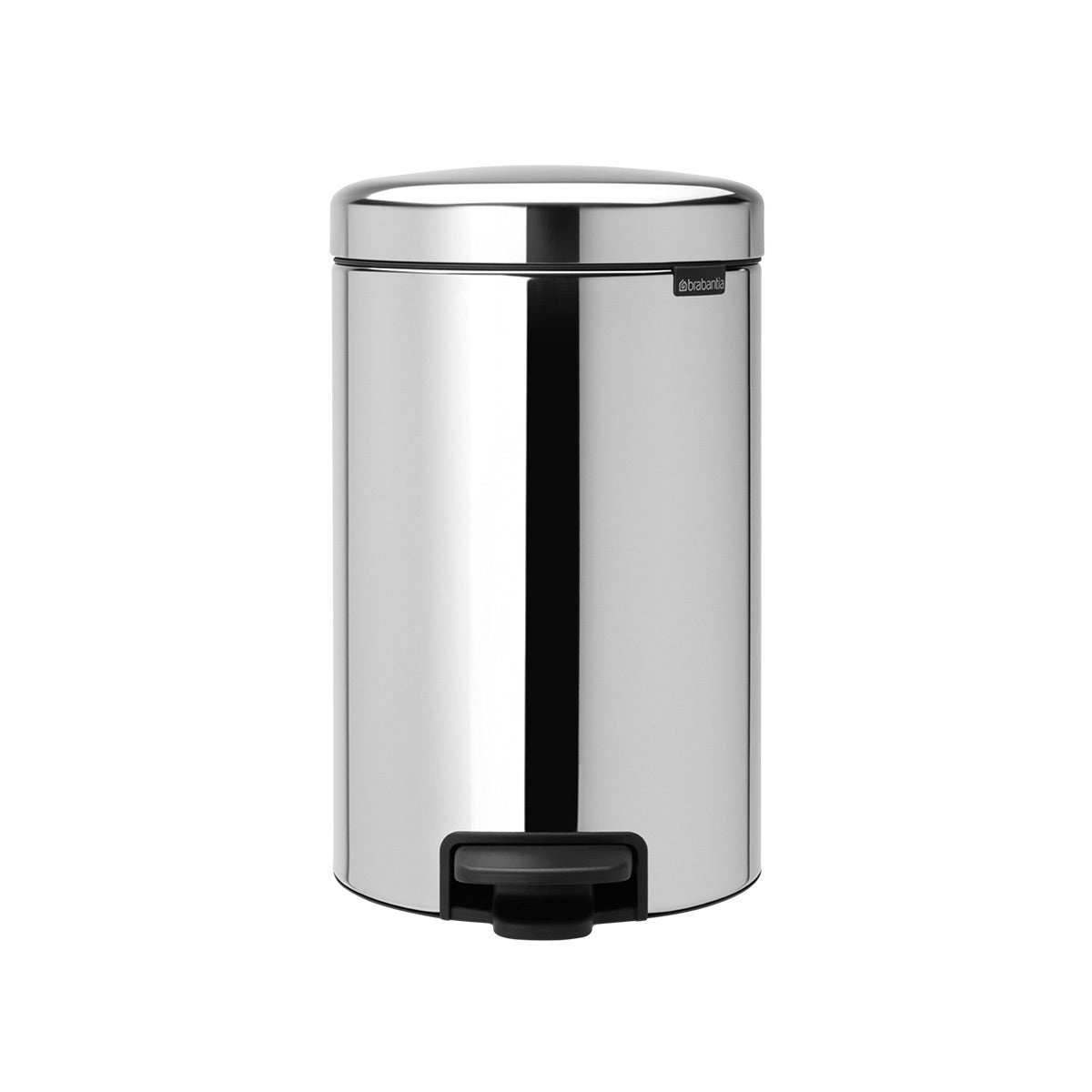 Brabantia 3.2 gal newIcon Step On Trash Can Brilliant Steel
