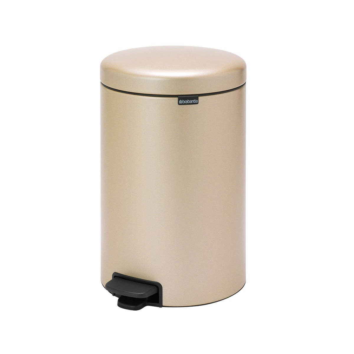 Brabantia 5.3 gal newIcon Step On Trash Can Metalic Gold