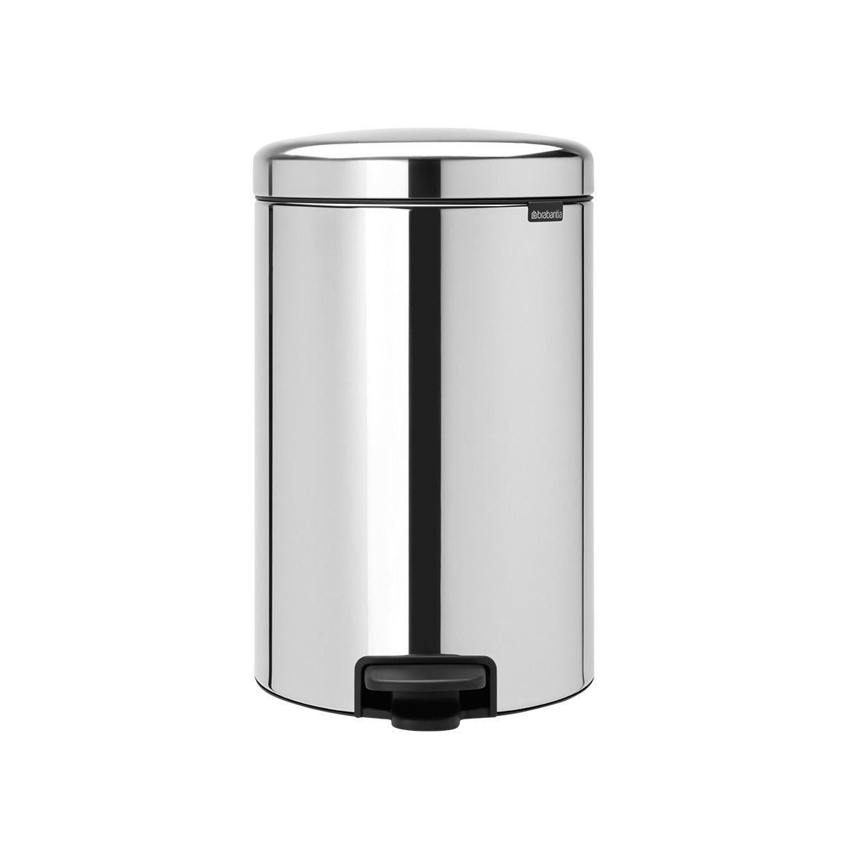 Brabantia 5.3 Gal newIcon Step On Trash Can Brilliant Steel
