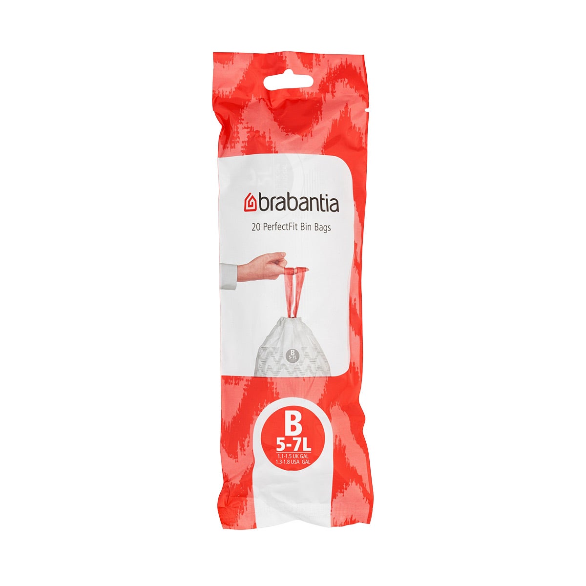 Brabantia 1.3 gal PerfectFit Trash Bags, Code B White