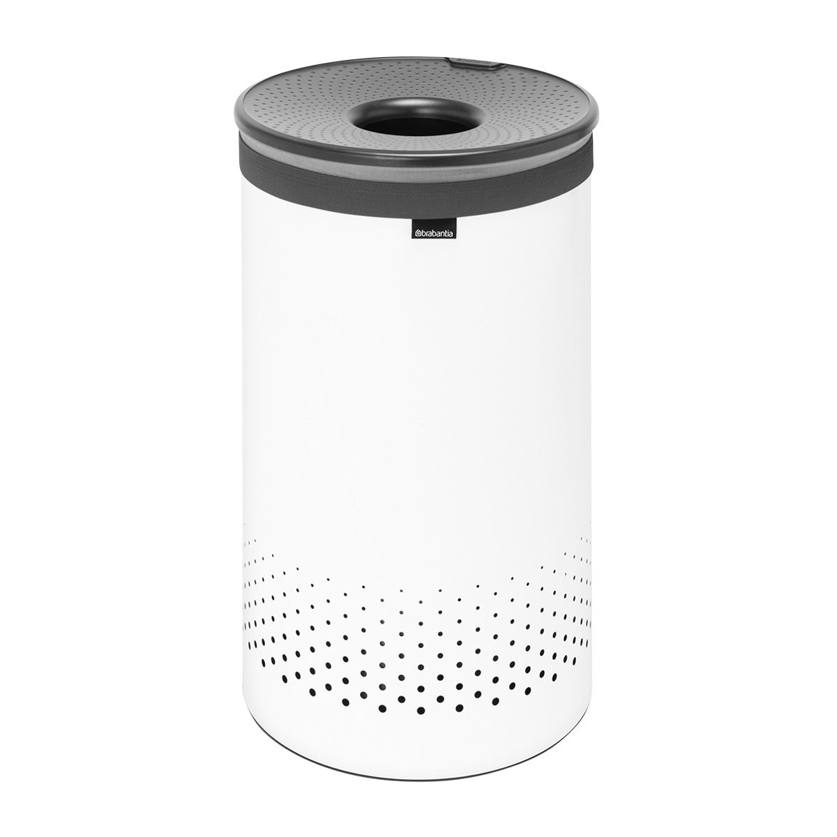 Brabantia 16 Gallon Laundry Hamper, Plastic Lid White