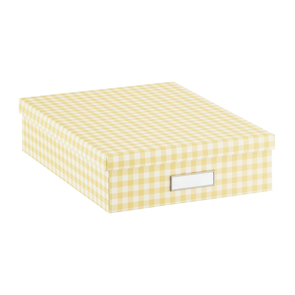 Bigso Gingham Letter Box Yellow