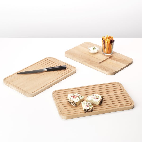 Brabantia Profile Wooden Chopping Board, Set of 3