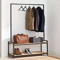 The Container Store Garment Rack with Wheels | The Container Store