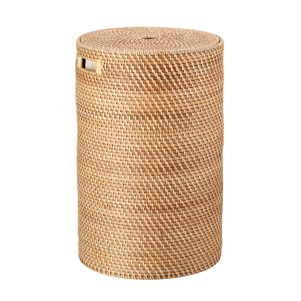 The Container Store Ori Rattan Hamper Honey