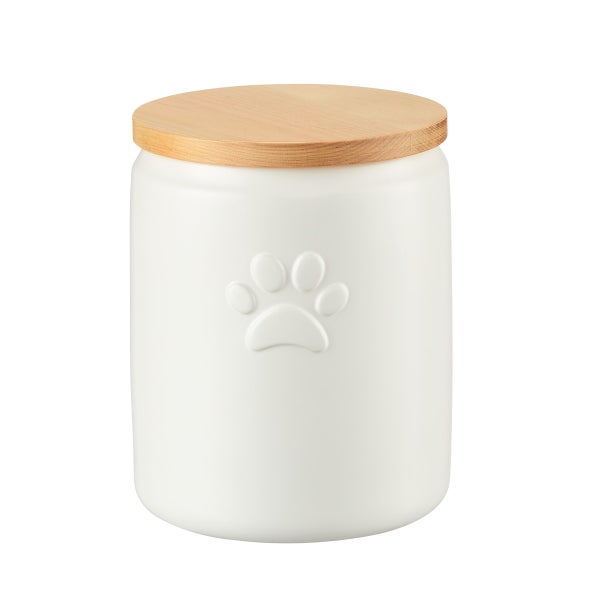 The Container Store Stoneware Paw Print Canister