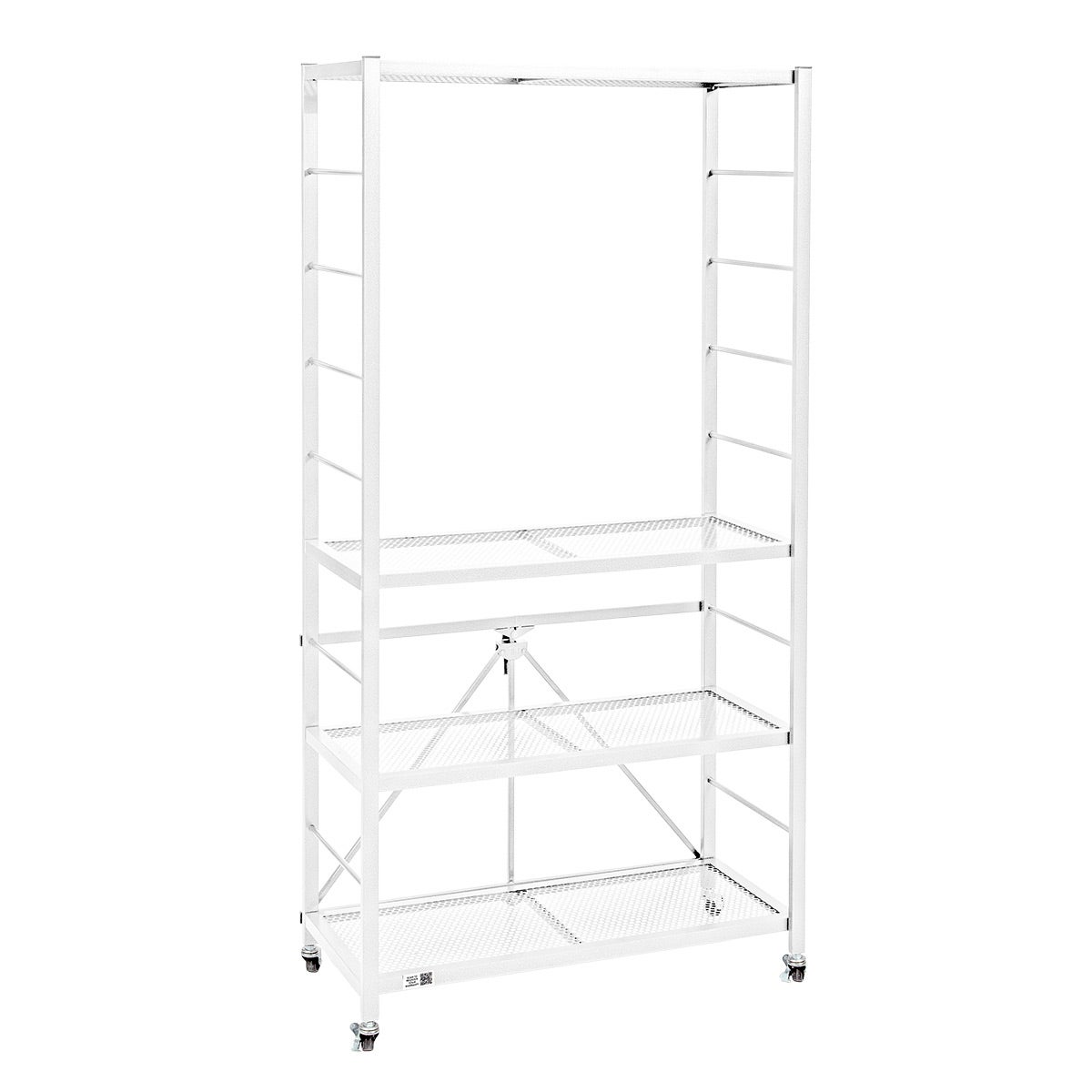 Origami 4 Tier Adjustable Shelf Rack White