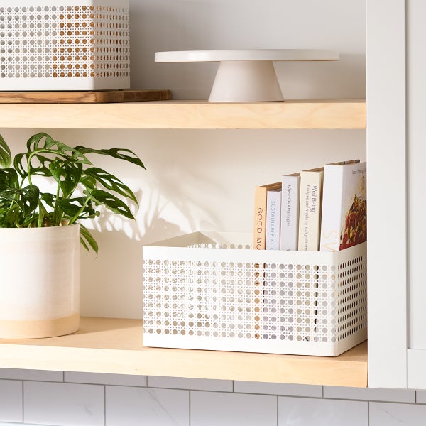 The Container Store Iron Cane Bin