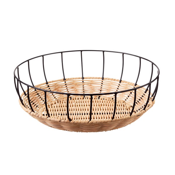 The Container Store Iron and Rattan Bowl