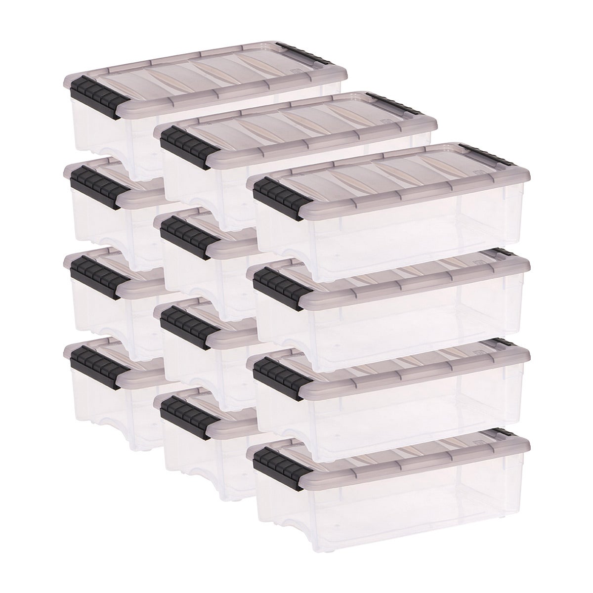 Iris 5.8 QT Stack and Pull Tote Clear Set of 12
