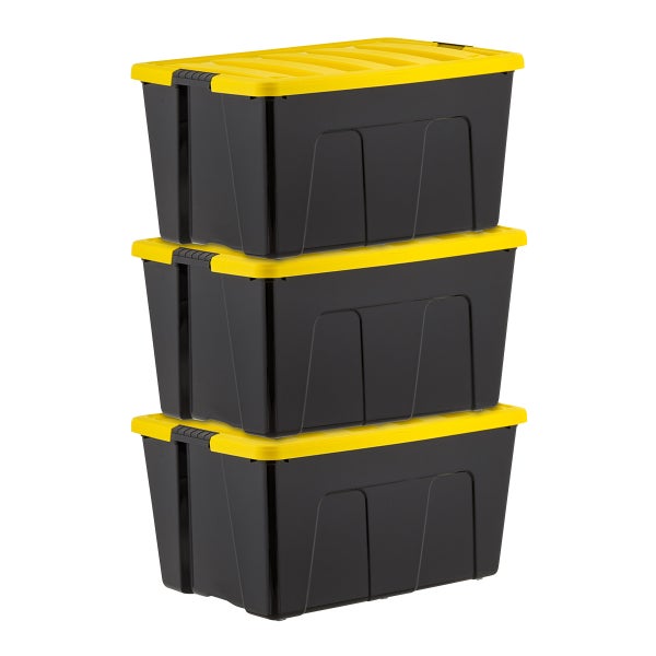 Iris 94 qt Stack and Pull Tote Pkg/3